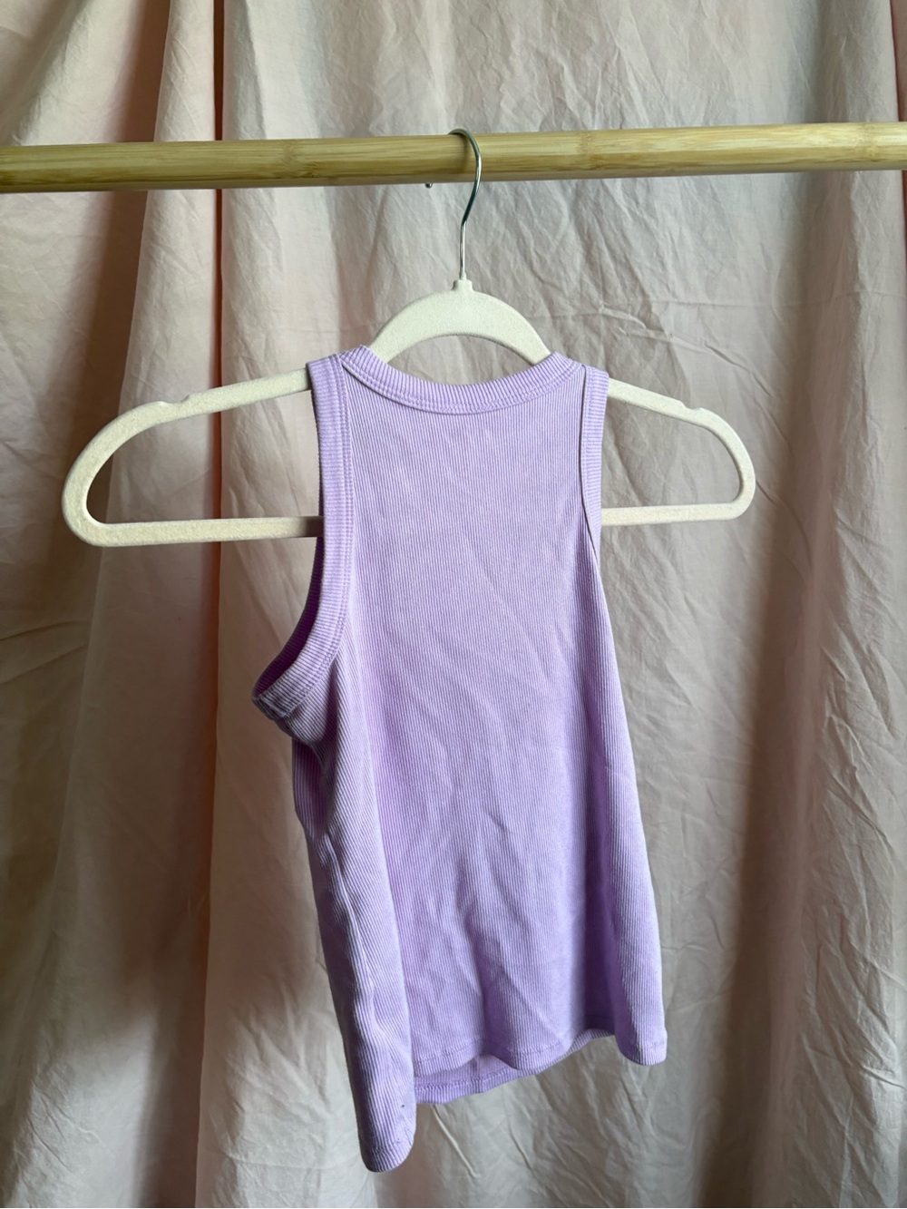 Soft Lavender Ribbed Tank - Picture 3 of 5